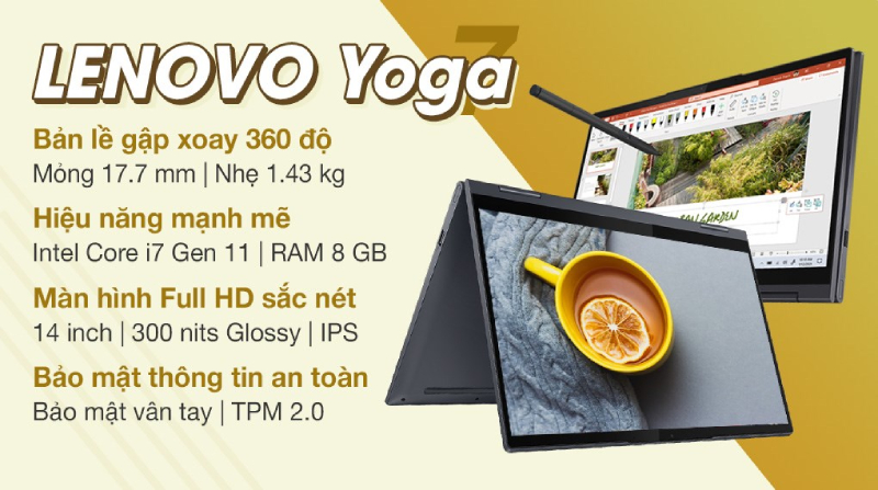Lenovo Yoga sở hữu hiệu năng mạnh mẽ và thiết kế đẹp